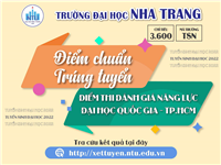 Điểm sàn xét tuyển đại học hệ chính quy bằng Điểm thi ĐGNL của ĐHQG-HCM năm 2022 và xét tuyển đợt 2